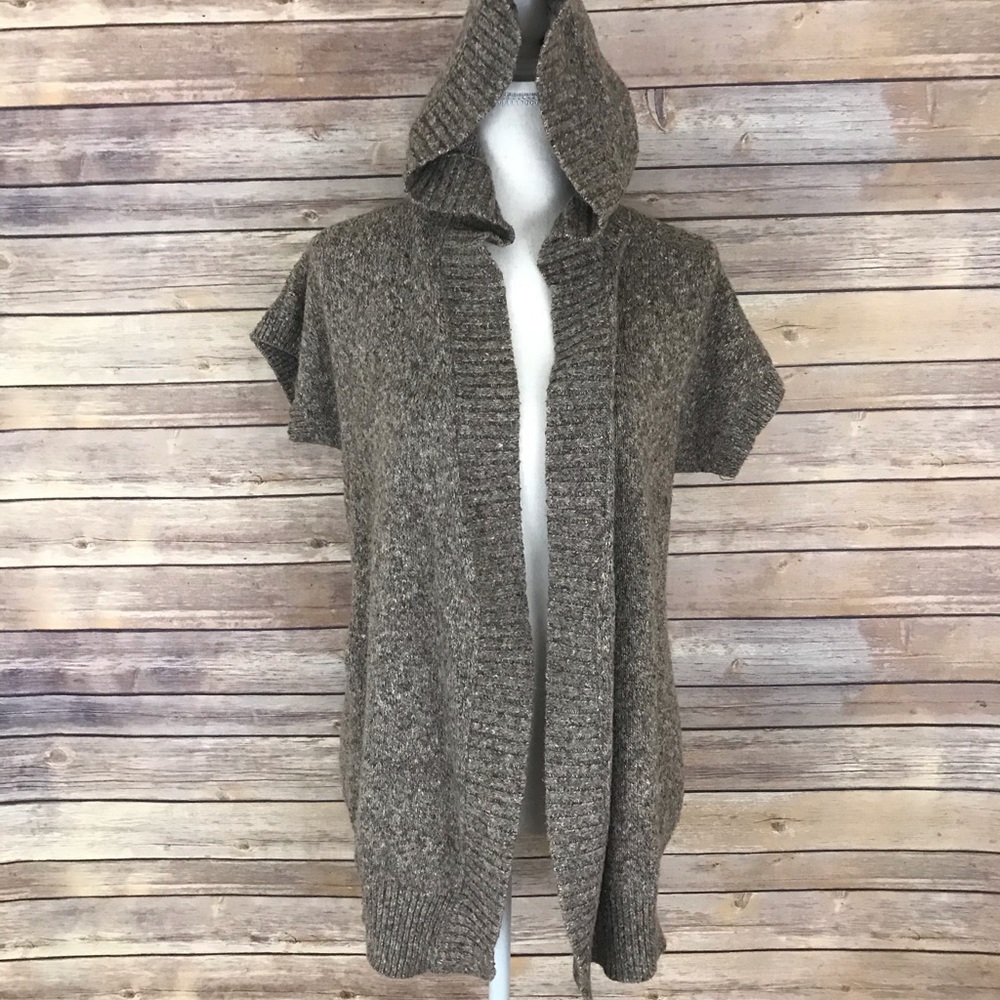 Michael Kors Hooded Short Sleeve Cardigan